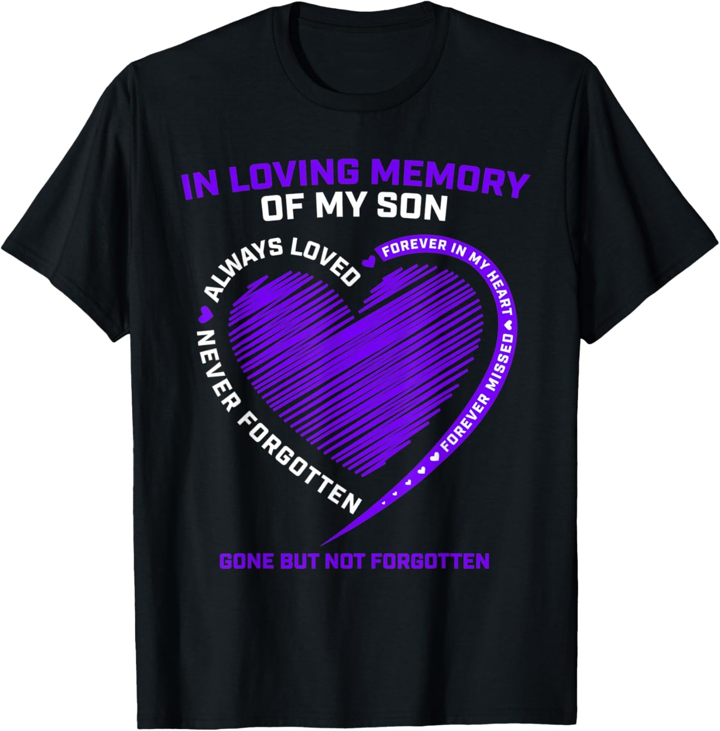 In Memory Of My Son Remembering Gifts Heaven I Miss My Son T-Shirt - T-Shirt | Black
