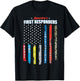 America's First Responders Patriotic Emergency Personnel USA T-Shirt - T-Shirt | Black