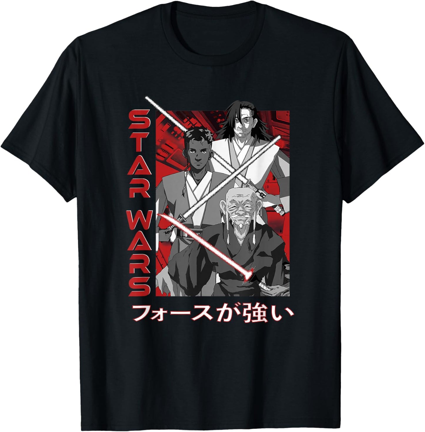 Star Wars Visions Anime Kanji Poster T-Shirt - T-Shirt | Black