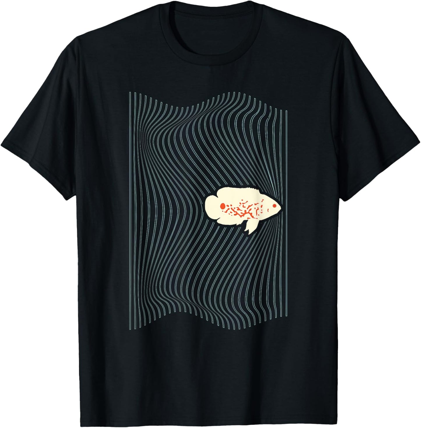 Albino Oscar Fish Shirt American cichlid for Aquarium Geeks T-Shirt - T-Shirt | Black