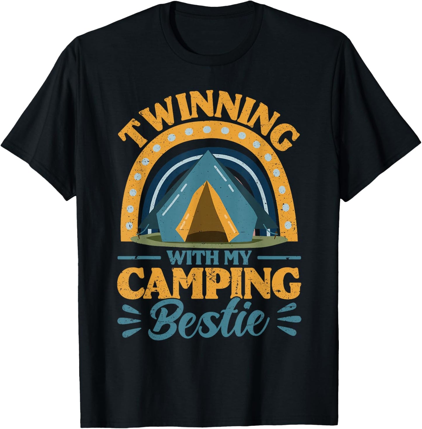 Friends Twinning With My Camping Bestie Spirit Week Girls T-Shirt - T-Shirt | Black