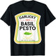Basil Pesto Bottle Label Halloween 2021 Couples Costume T-Shirt - T-Shirt | Black