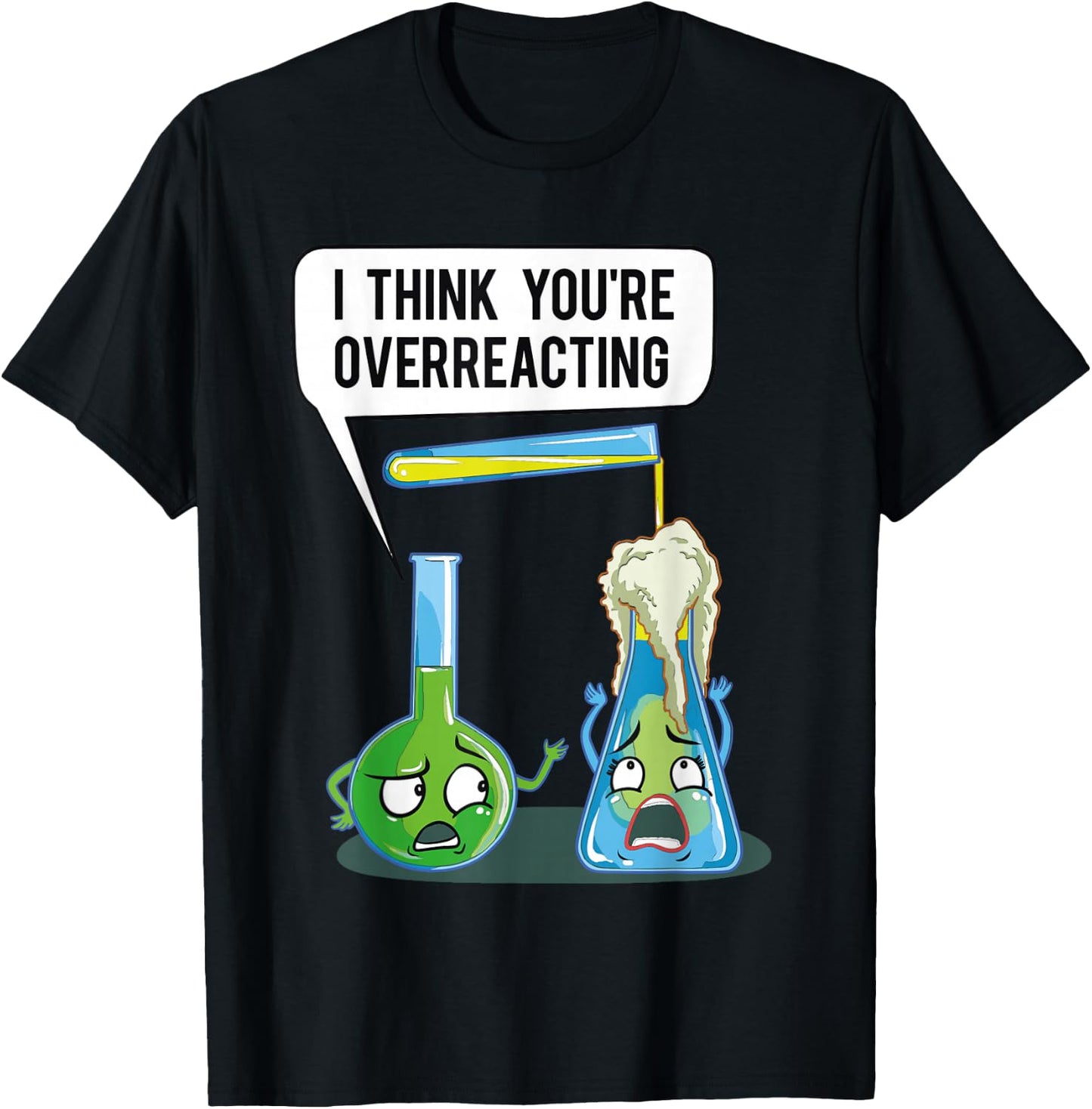 Overreacting -Adults Funny , Black, Small, Short Sleeve T-Shirt - T-Shirt | Black