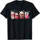 Valentine Coffee Heart Iced Coffee Lover Valentine Day T-Shirt - T-Shirt | Black