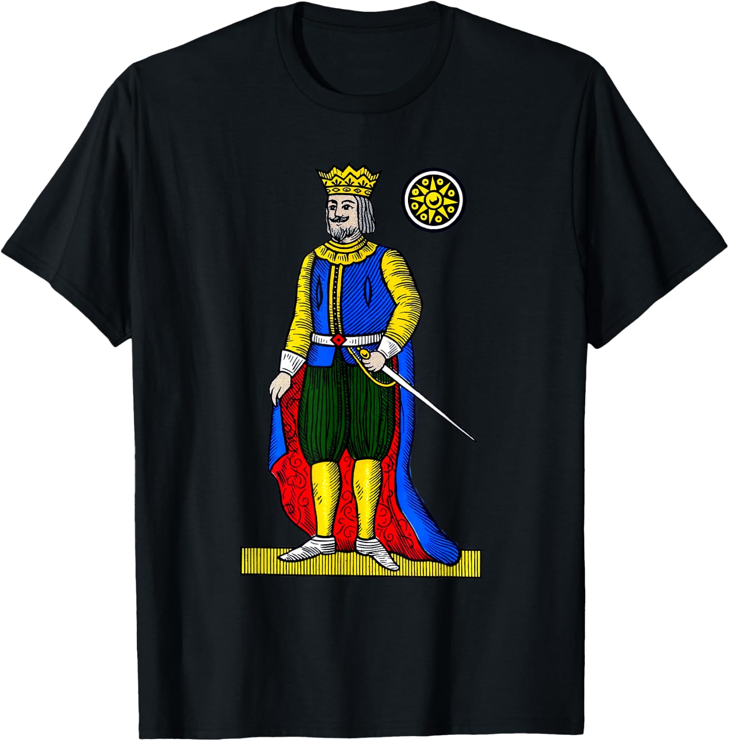 King of Money [Carte Neapolitane] The Italian playing cards T-Shirt - T-Shirt | Black