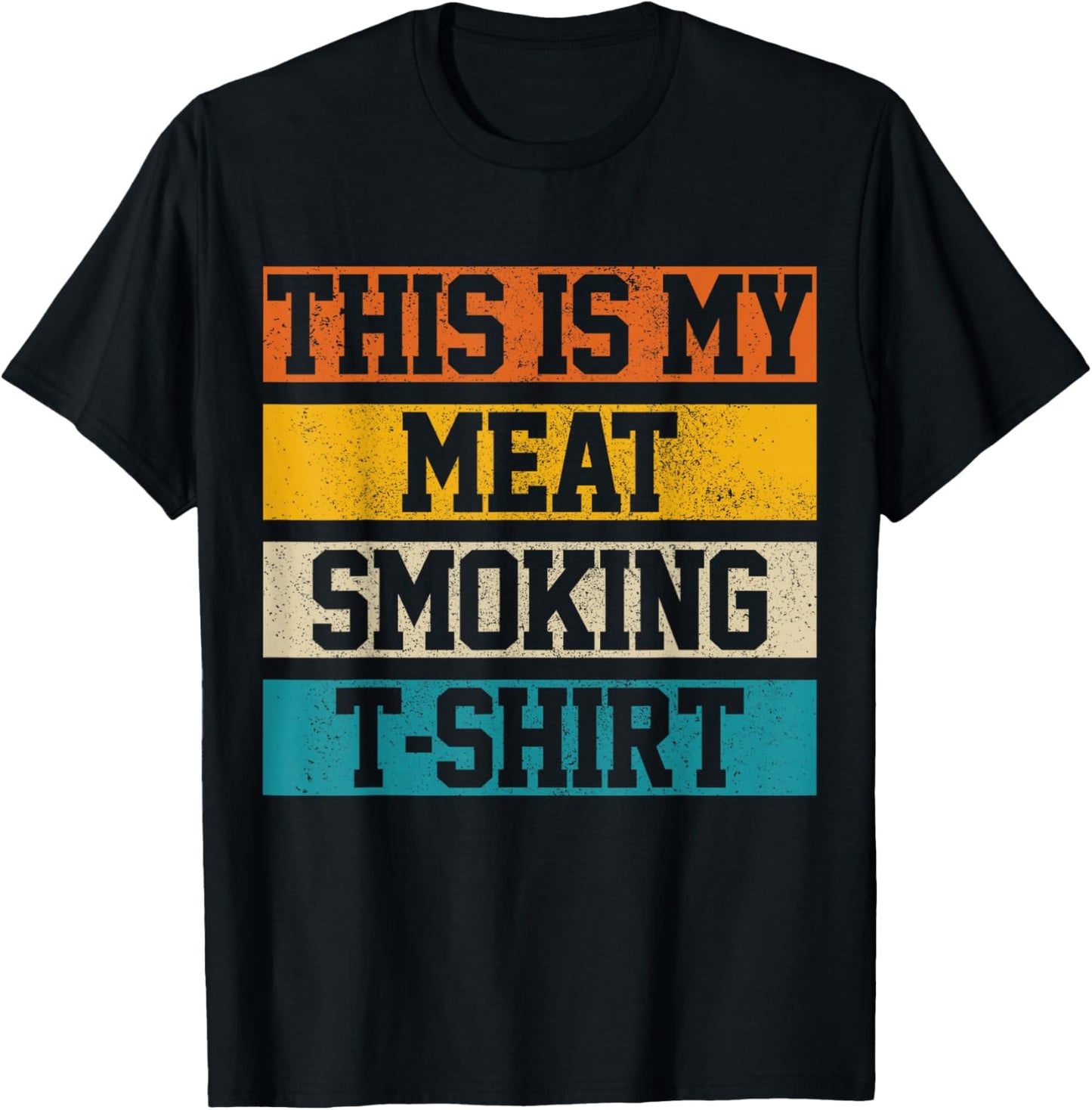 BBQ Vintage Grillmaster Chef Gift This Is My Meat Smoking T-Shirt - T-Shirt | Black