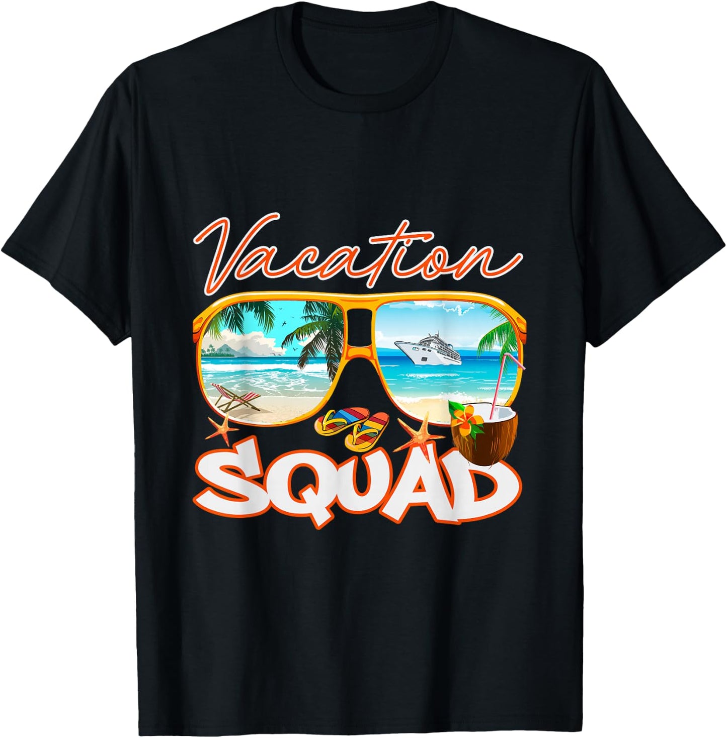 Cool Vacation Squad for Beach Cruise Cruising Trip Lovers T-Shirt - T-Shirt | Black