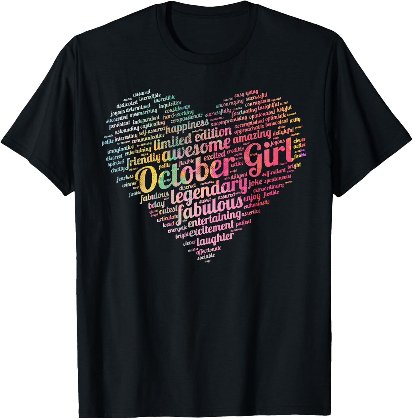 Legendary OCTOBER GIRL Awesome Fabulous My Birthday Love Mom T-Shirt - T-Shirt | Black