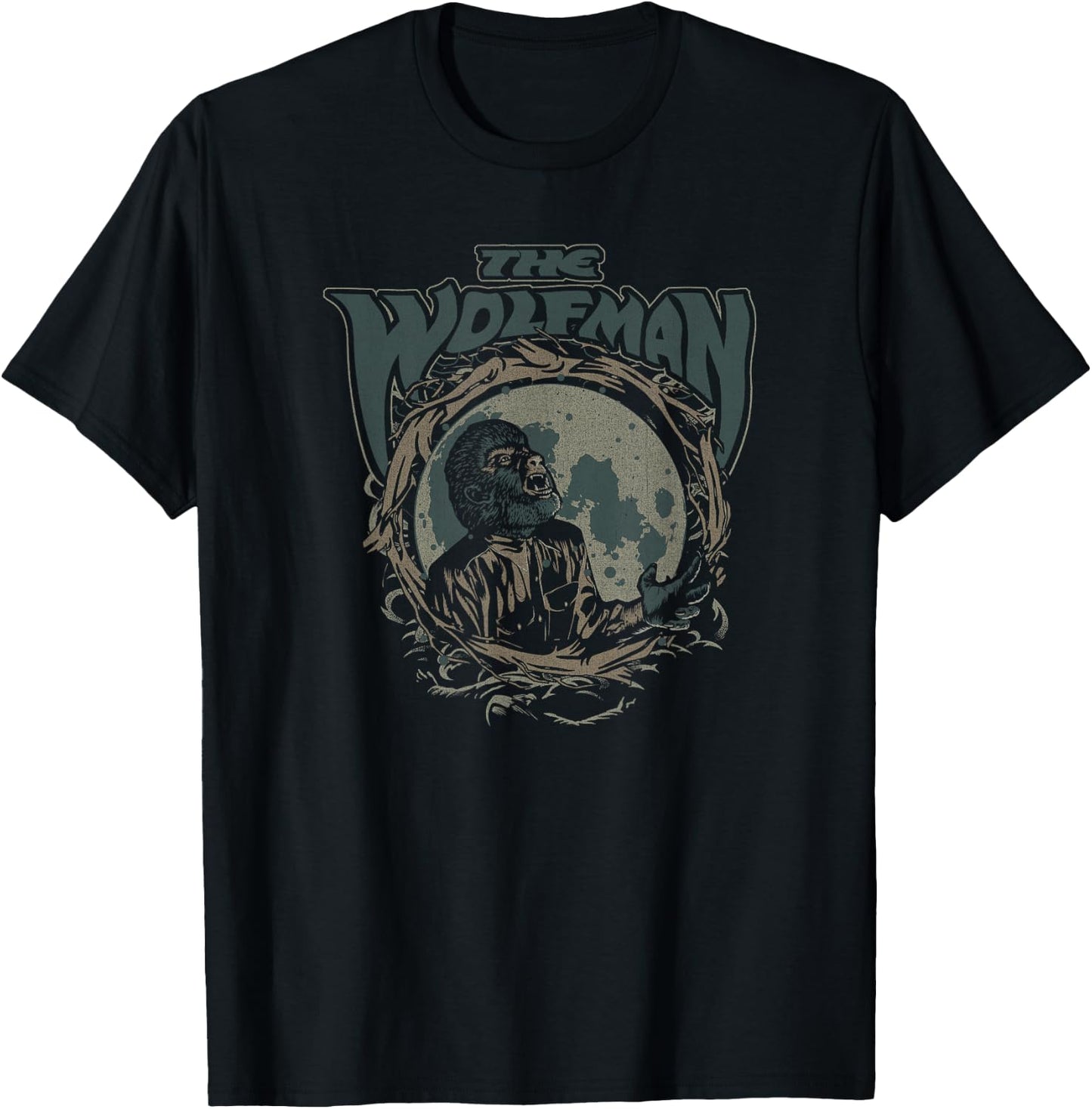 Universal Monsters The Wolfman Howls T-Shirt - T-Shirt | Black