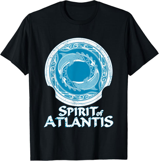 Spirit of Atlantis Symbol Sweet Dolphins T-Shirt - T-Shirt | Black
