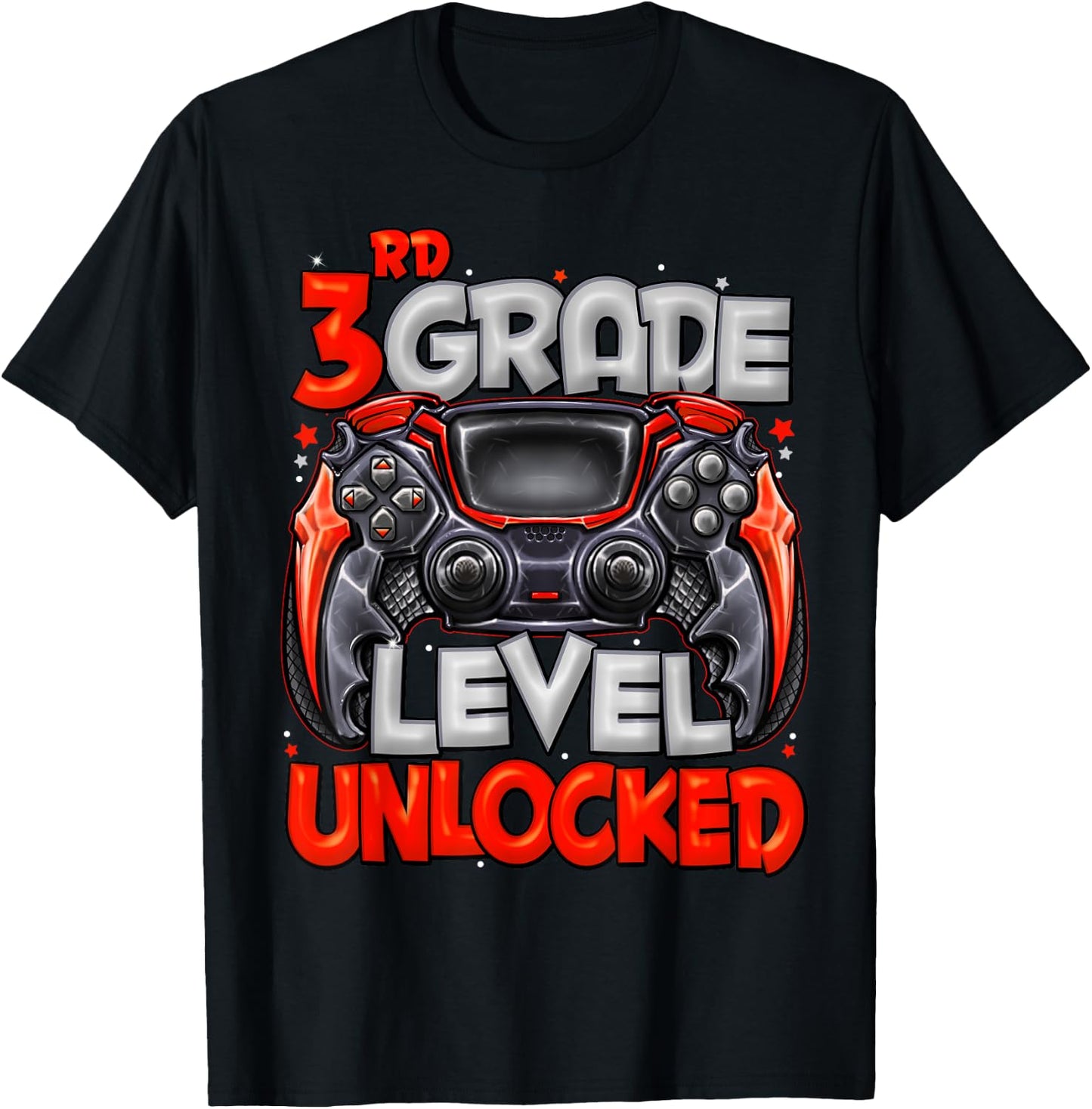 3rd Grade Level Unlocked Game On 3rd Grade Back To School T-Shirt - T-Shirt | Black
