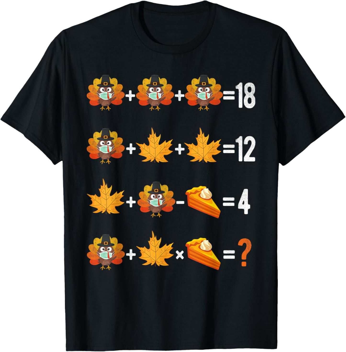 Thanksgiving Order of Operations Quiz Math Teacher life Gift T-Shirt - T-Shirt | Black