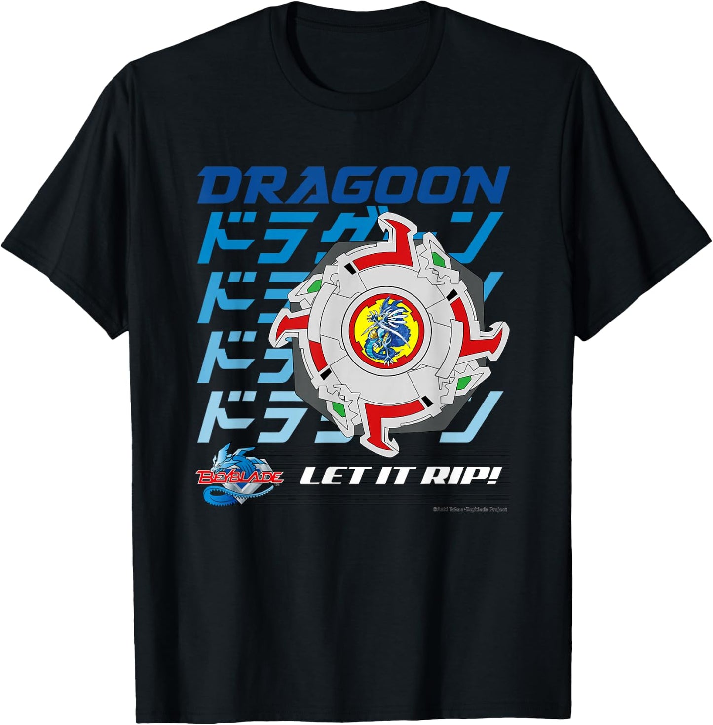 Beyblade Dragon Full Colour T-Shirt - T-Shirt | Black