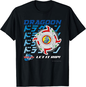 Beyblade Dragon Full Colour T-Shirt - T-Shirt | Black