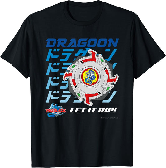 Beyblade Dragon Full Colour T-Shirt - T-Shirt | Black