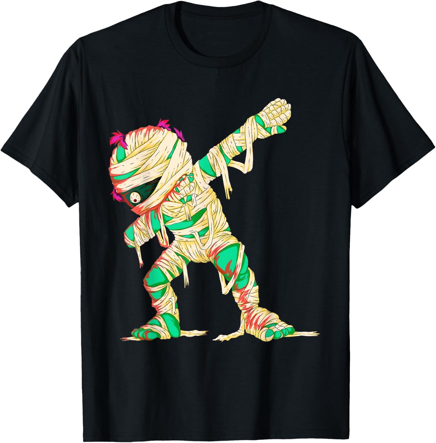 Funny Dabbing Mummy Scary Halloween Costume Spooky Halloween T-Shirt - T-Shirt | Black