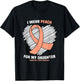 I Wear Peach For My Daughter Endometrial Cancer Awareness T-Shirt - T-Shirt | Black