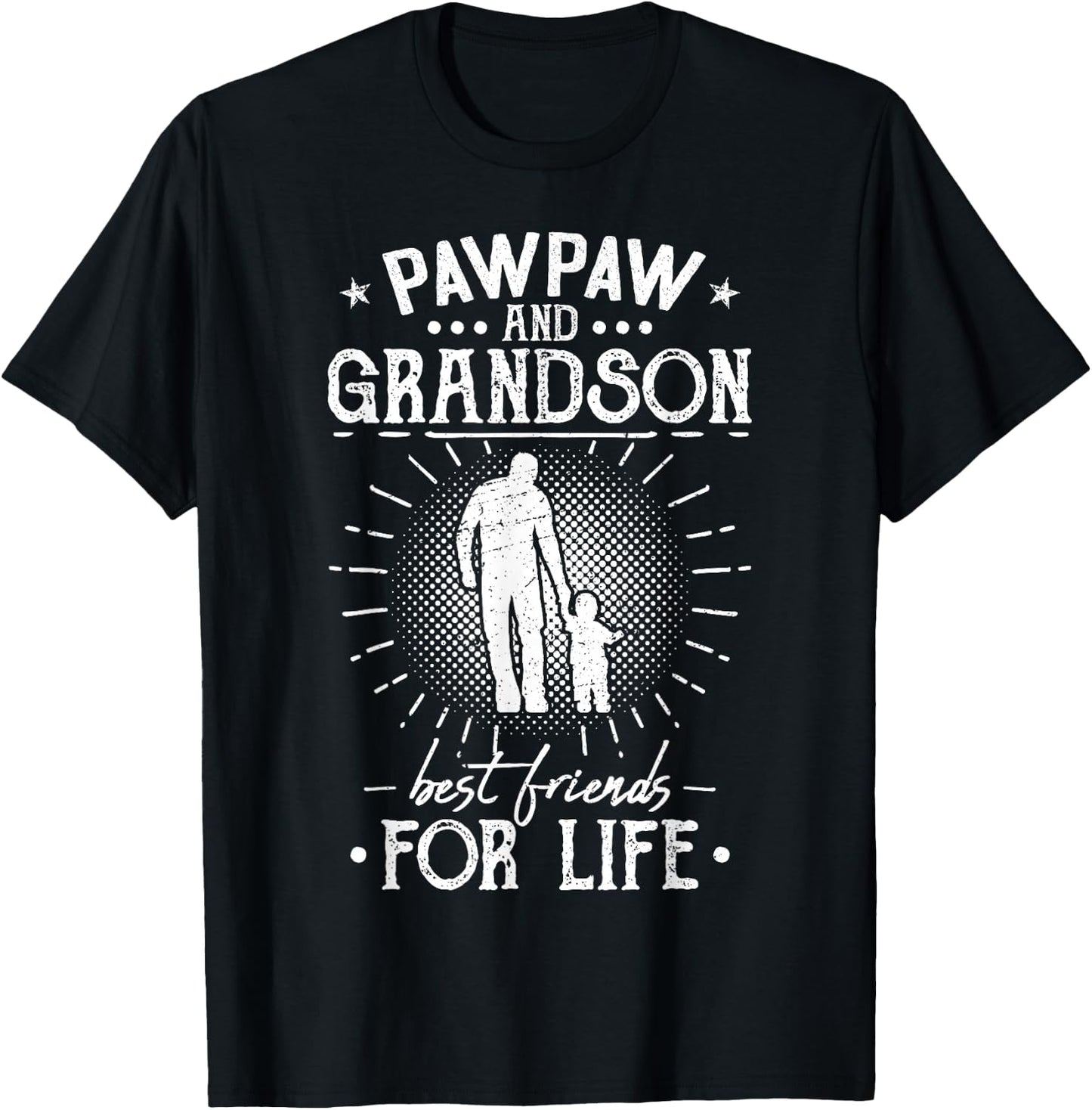 Pawpaw and Grandson Best Friends For Life T-Shirt - T-Shirt | Black