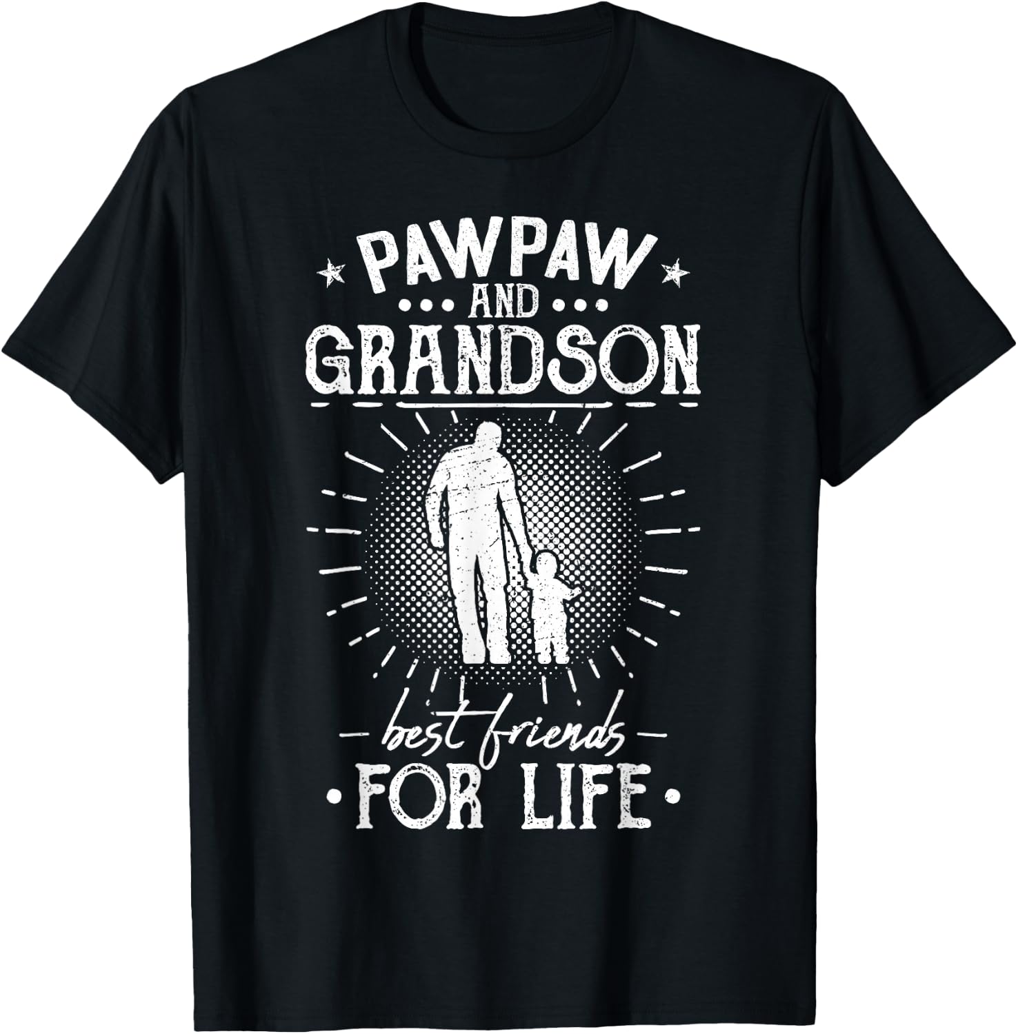 Pawpaw and Grandson Best Friends For Life T-Shirt - T-Shirt | Black