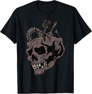 Mechanic Tool Skull T-Shirt - T-Shirt | Black