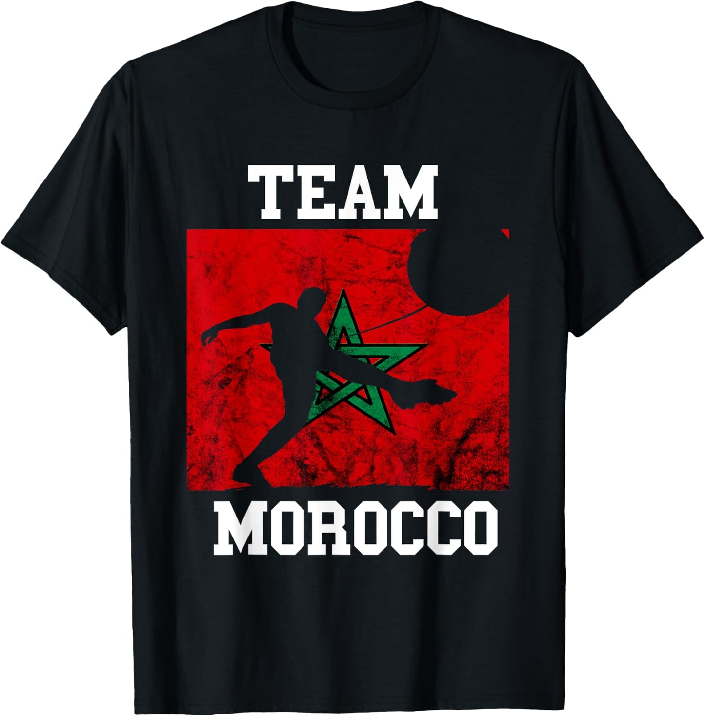 Morocco Moroccan Soccer Team Moroccan Pride Morocco Flag T-Shirt - T-Shirt | Black