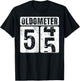 Oldometer 55 Shirt Vintage Funny 55th Birthday Gift T-Shirt - T-Shirt | Black