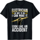 Funny Electrician Art Women Professional Electrician T-Shirt - T-Shirt | Black