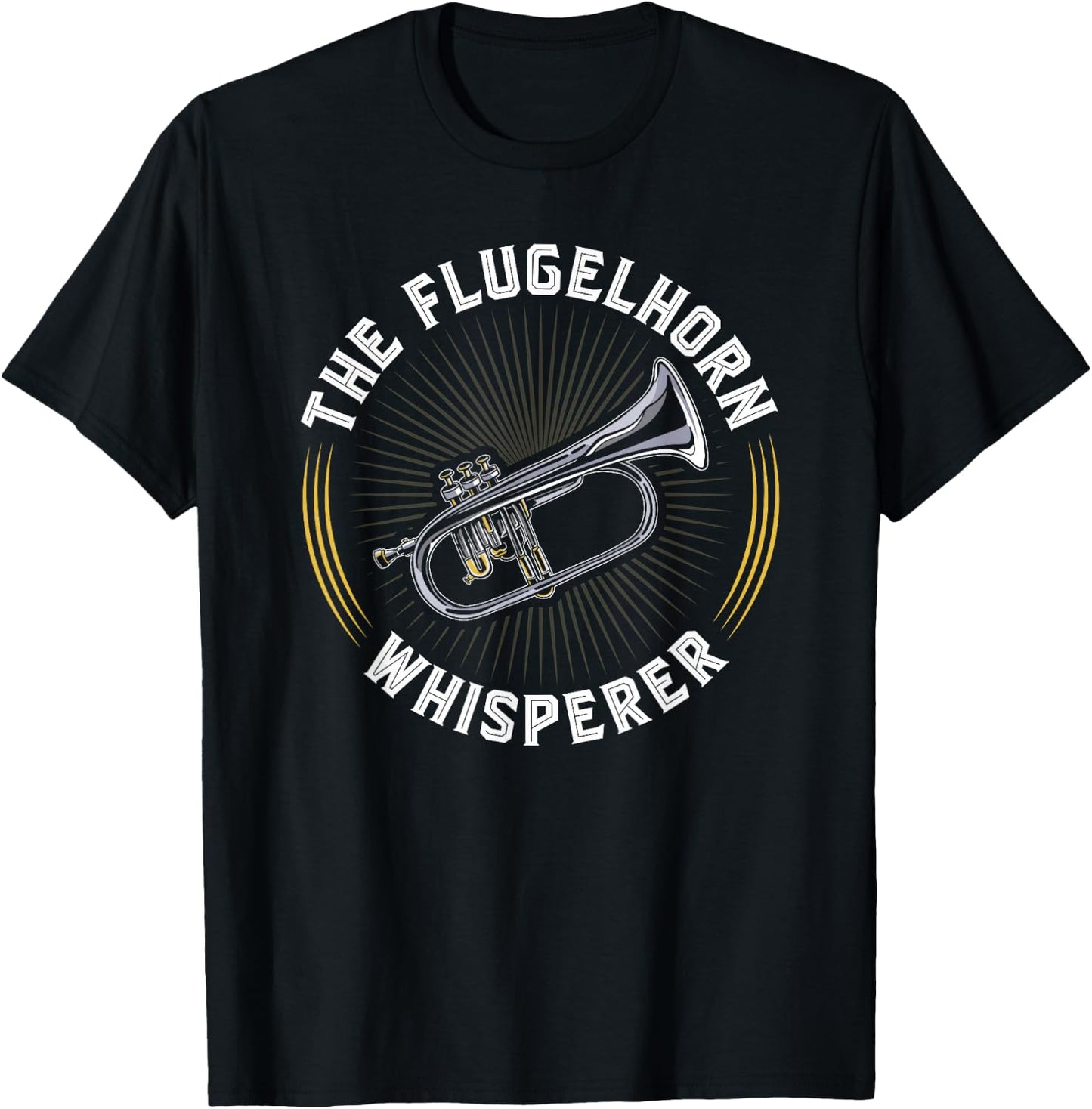 Flugelhorn Whisperer, Funny Flugelhorn Player T-Shirt - T-Shirt | Black