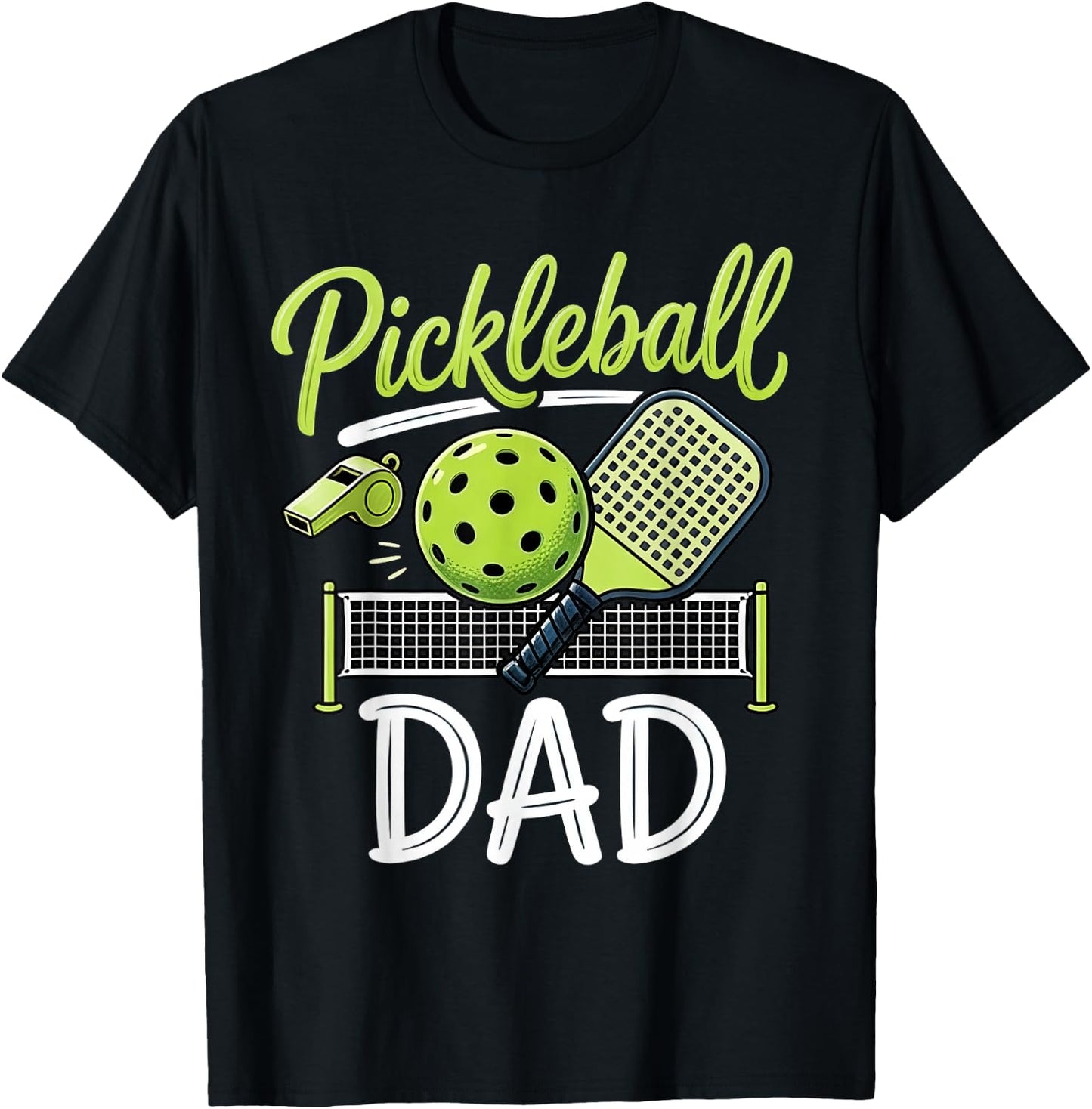 Pickleball Dad Matching Family Sport Game Day Father's Day T-Shirt - T-Shirt | Black
