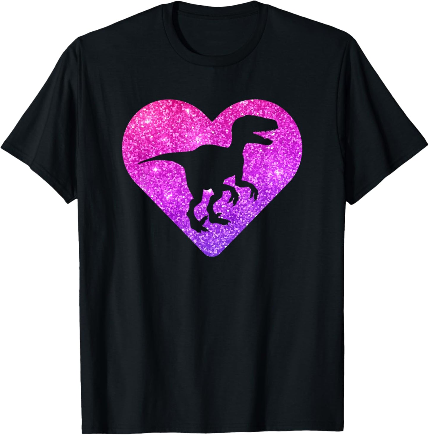 Cute Velociraptor Dinosaur Gift Girls Teens And Women T-Shirt - T-Shirt | Black