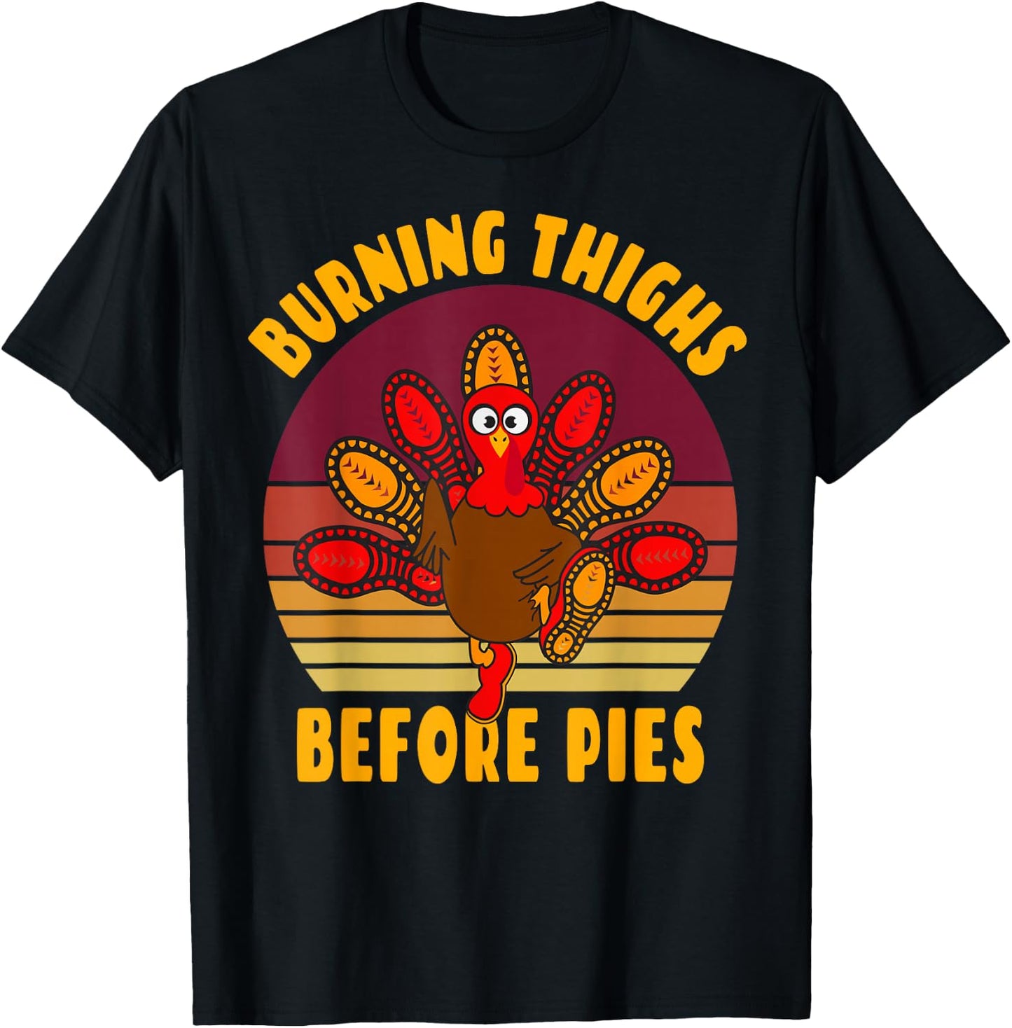 Funny Thanksgiving Day 5k 10k Trot Run Runner Costume T-Shirt - T-Shirt | Black