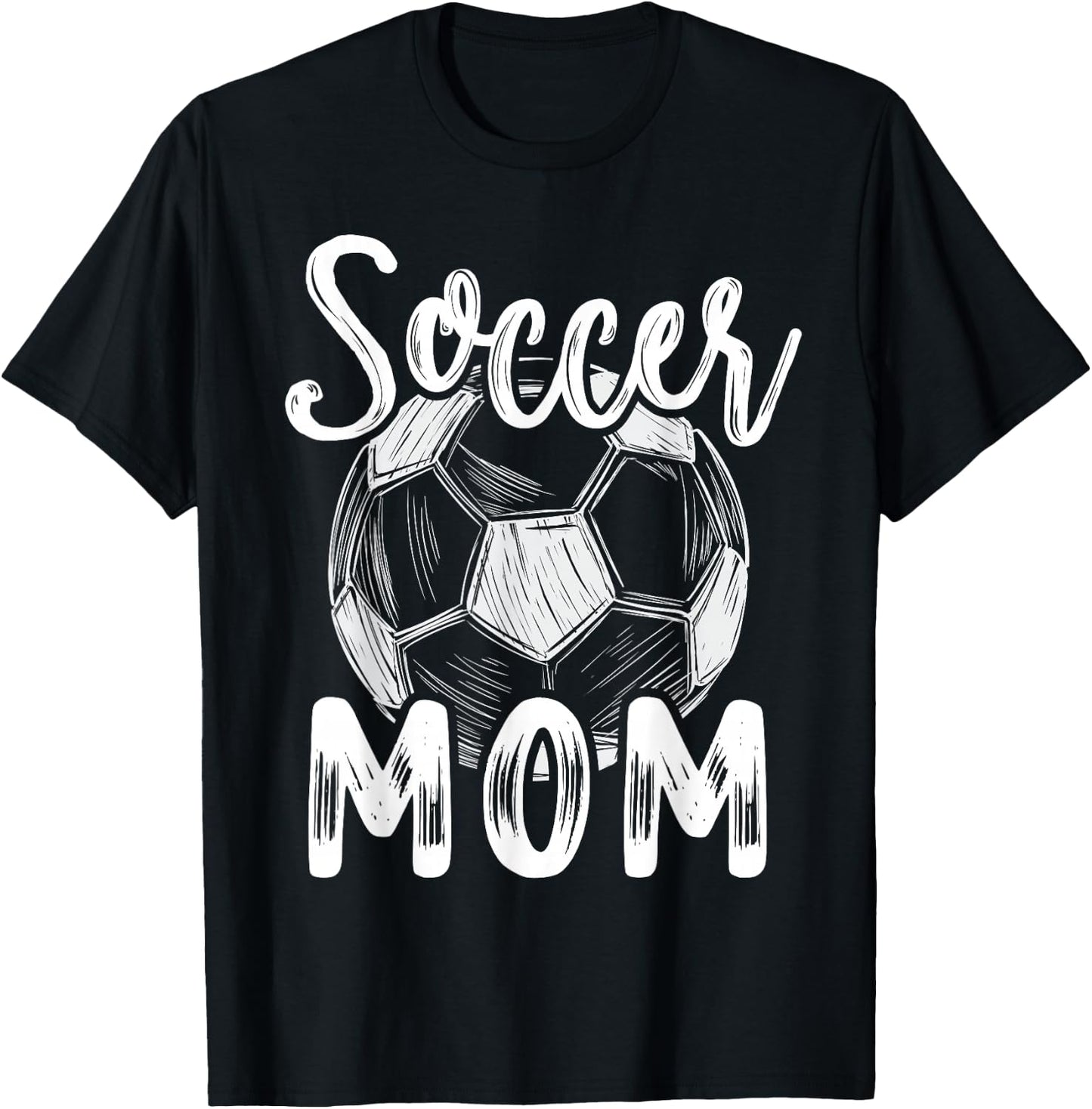 Soccer Mom Family Matching Team Player Soccer Ball T-Shirt - T-Shirt | Black
