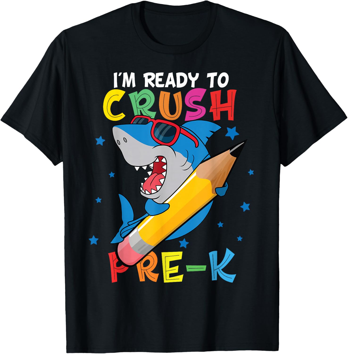 I'm Ready To Crush pre-k Shark Back to School for boy T-Shirt - T-Shirt | Black