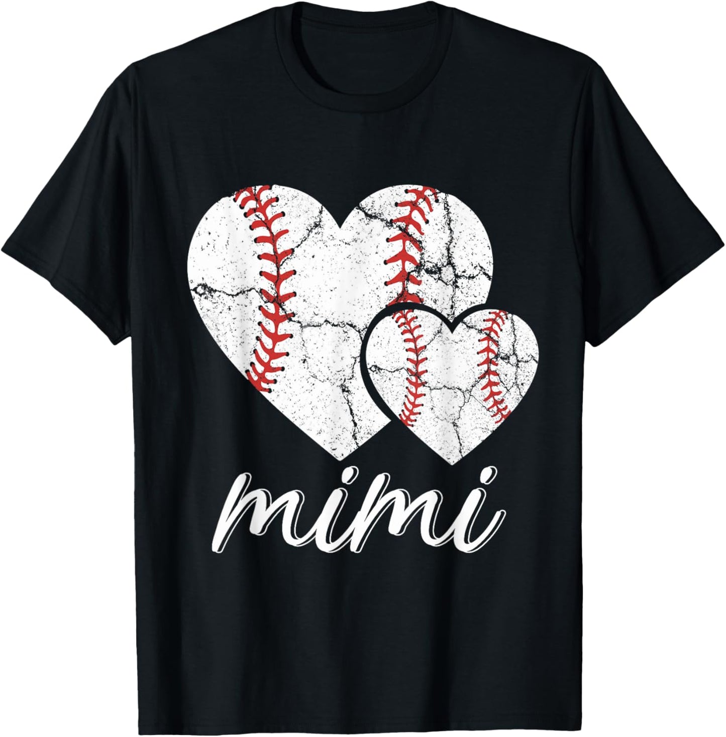 Baseball Mimi Mother's Day Baseball Gift T-Shirt - T-Shirt | Black