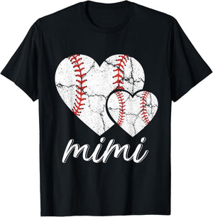 Baseball Mimi Mother's Day Baseball Gift T-Shirt - T-Shirt | Black