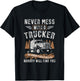 Vintage Trucker Shirt Truck Driving Gift Truck Lover T-Shirt - T-Shirt | Black