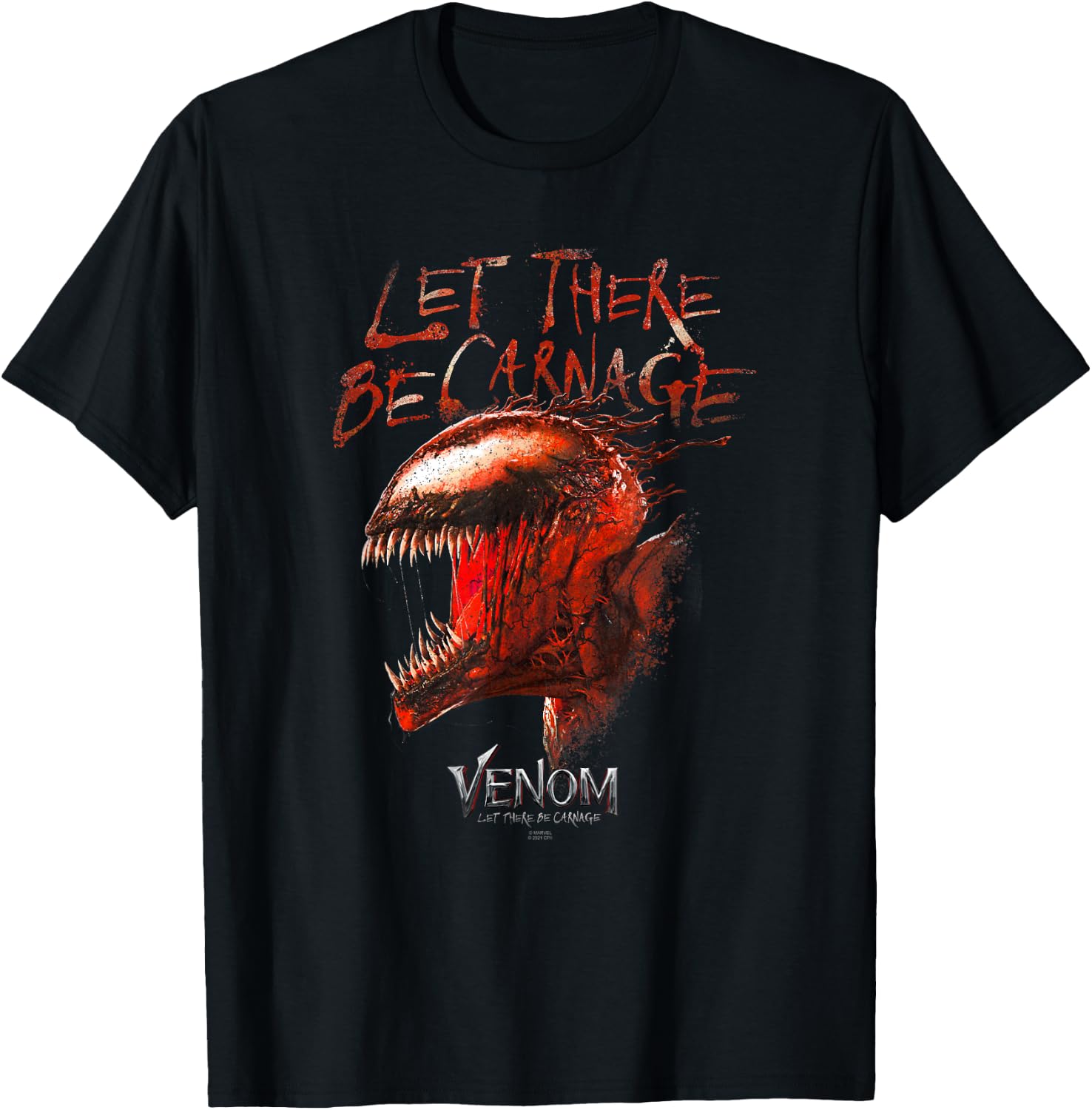 Marvel Venom: Let There Be Carnage Red Carnage Roar T-Shirt - T-Shirt | Black
