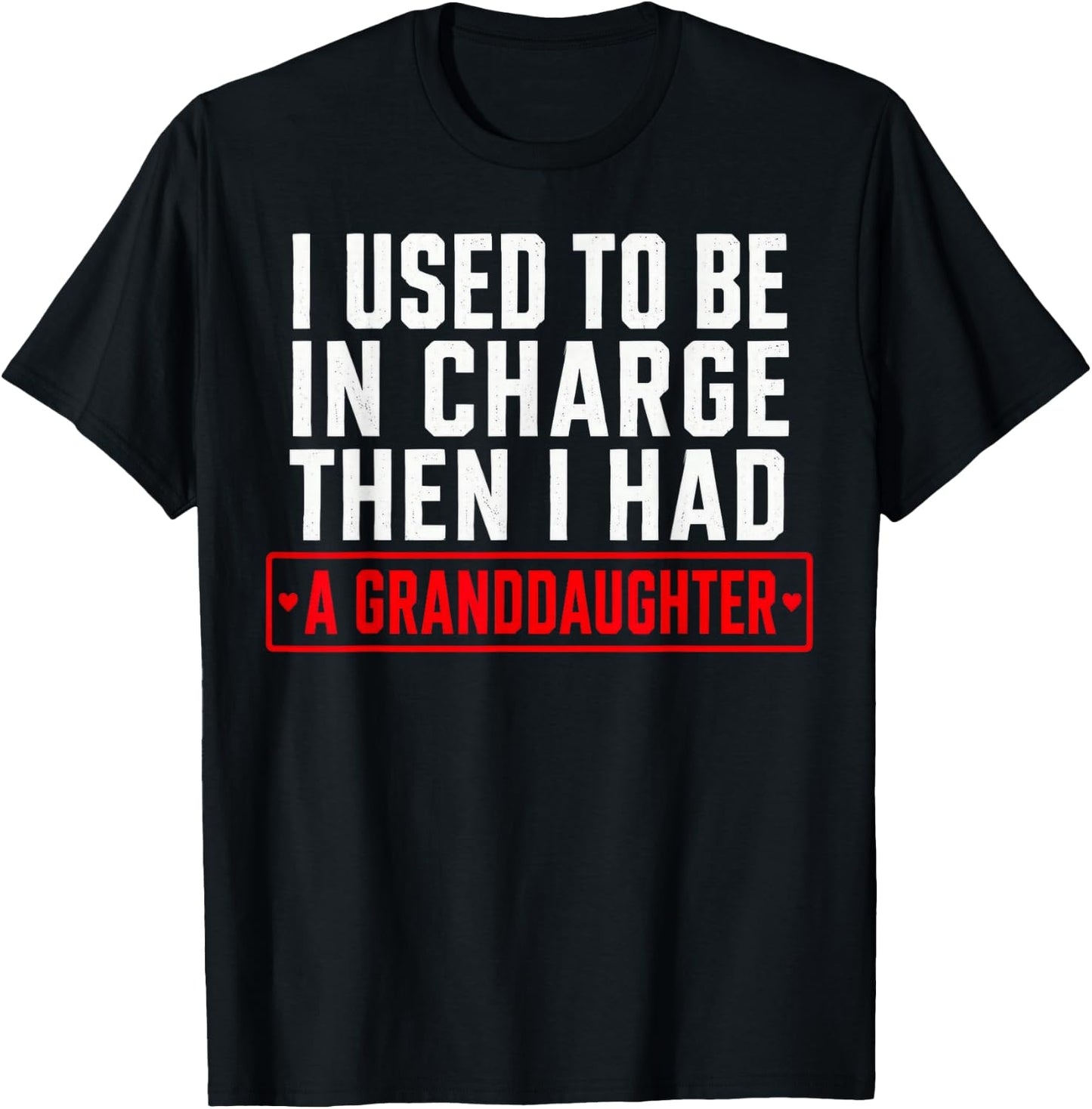 I Used to Be in Charge Then I Had A Granddaughter T-Shirt - T-Shirt | Black
