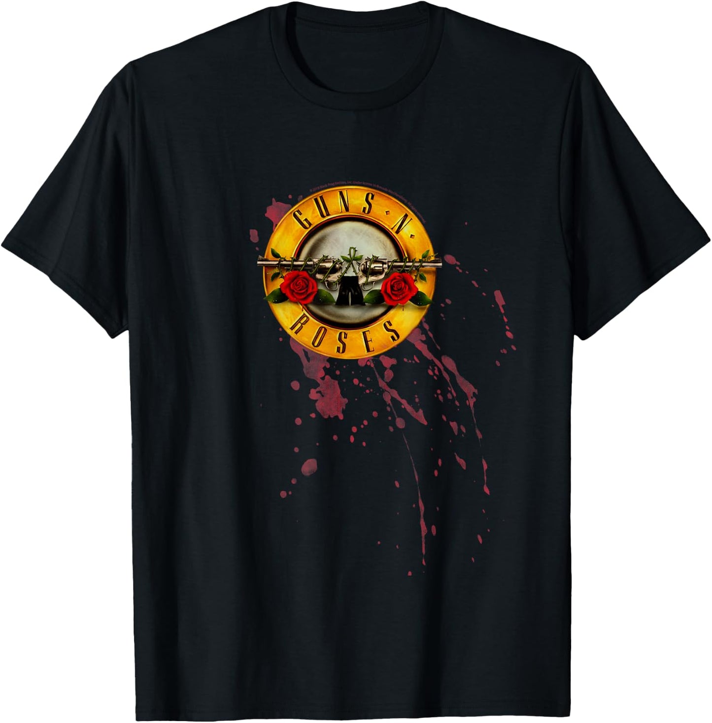 Guns N' Roses Official Splatter Bullet T-Shirt - T-Shirt | Black