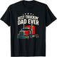 Best Truckin' Dad Ever - Trucker Father Humor T-Shirt - T-Shirt | Black