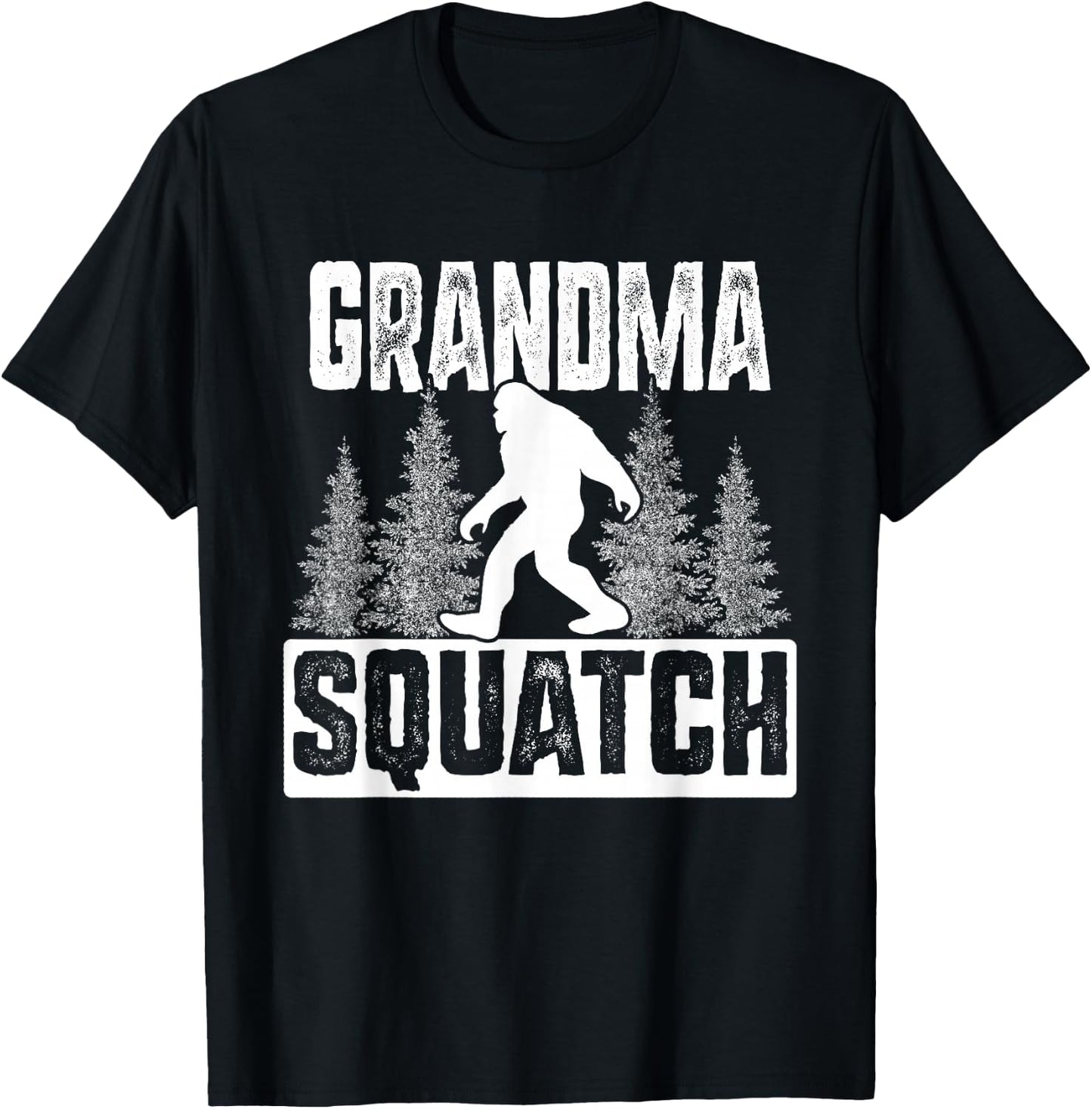 Squatchy Matching Family Bigfoot Shirts Grandma Squatch T-Shirt - T-Shirt | Black