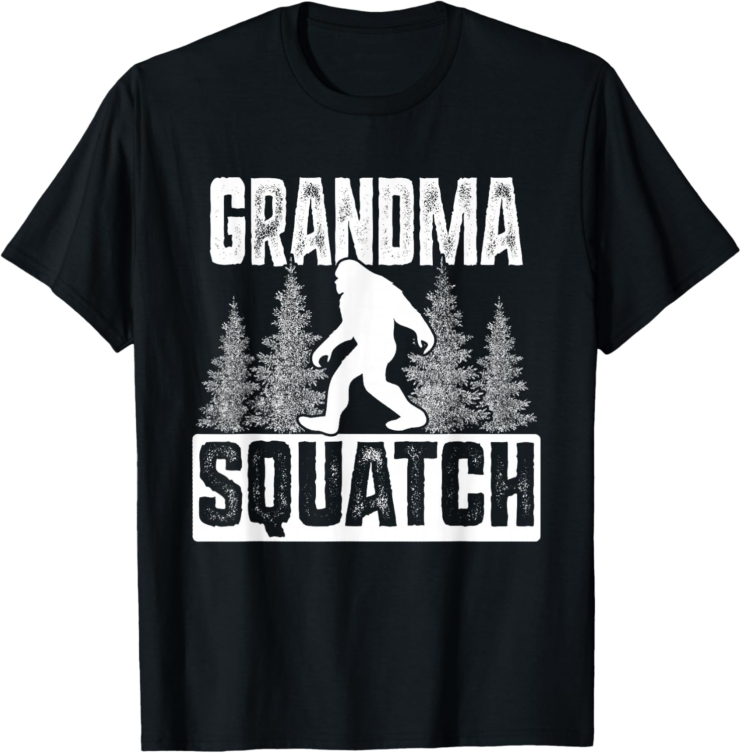 Squatchy Matching Family Bigfoot Shirts Grandma Squatch T-Shirt - T-Shirt | Black