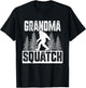 Squatchy Matching Family Bigfoot Shirts Grandma Squatch T-Shirt - T-Shirt | Black