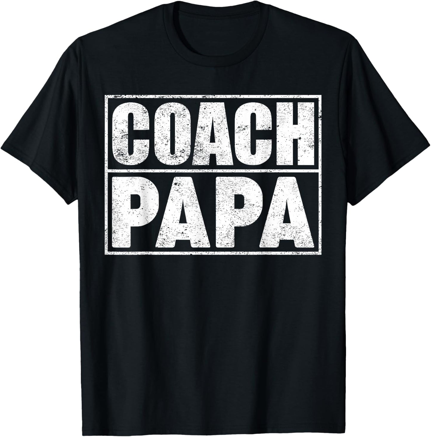 Funny Soccer Football Basketball Coach Papa Father's Day T-Shirt - T-Shirt | Black