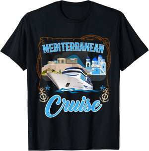 Mediterranean Cruise , Women, Boys and Girls T-Shirt - T-Shirt | Black