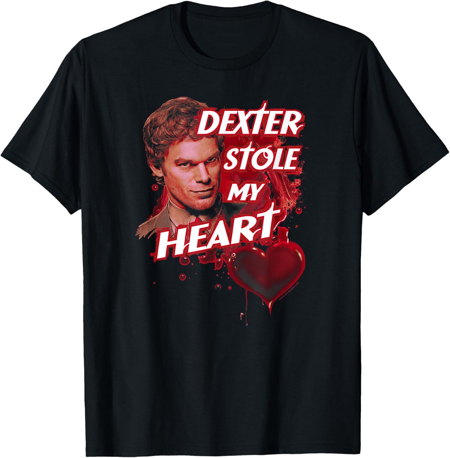 Dexter Bloody Heart T-Shirt - T-Shirt | Black