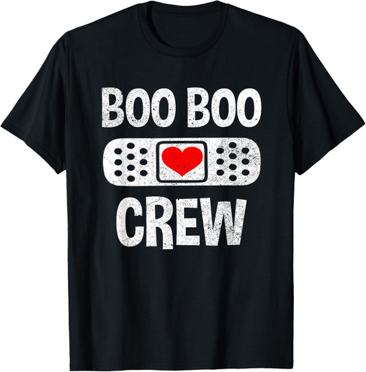 Funny Nurse Ghost Boo Crew Halloween Costume Girls T-Shirt - T-Shirt | Black