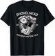 Vintage HD Motorcycle VTwin ShovelHead Engine Drawing Biker T-Shirt - T-Shirt | Black