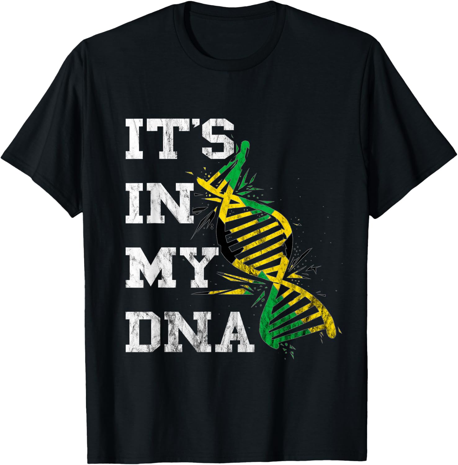 Jamaica It's in My DNA Jamaican Pride Roots Caribbean T-Shirt - T-Shirt | Black