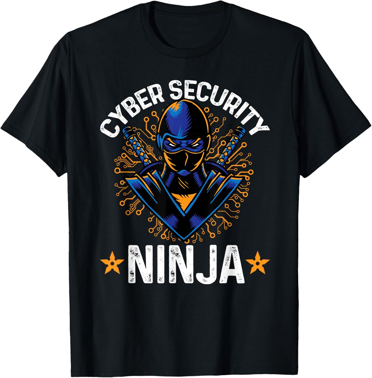Cyber Security Ninja Computer Hacker Cryptography Hacking T-Shirt - T-Shirt | Black